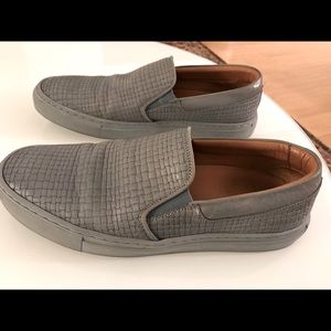 Aquatalia Men’s Waterproof Gray Slip Ons Size 9
